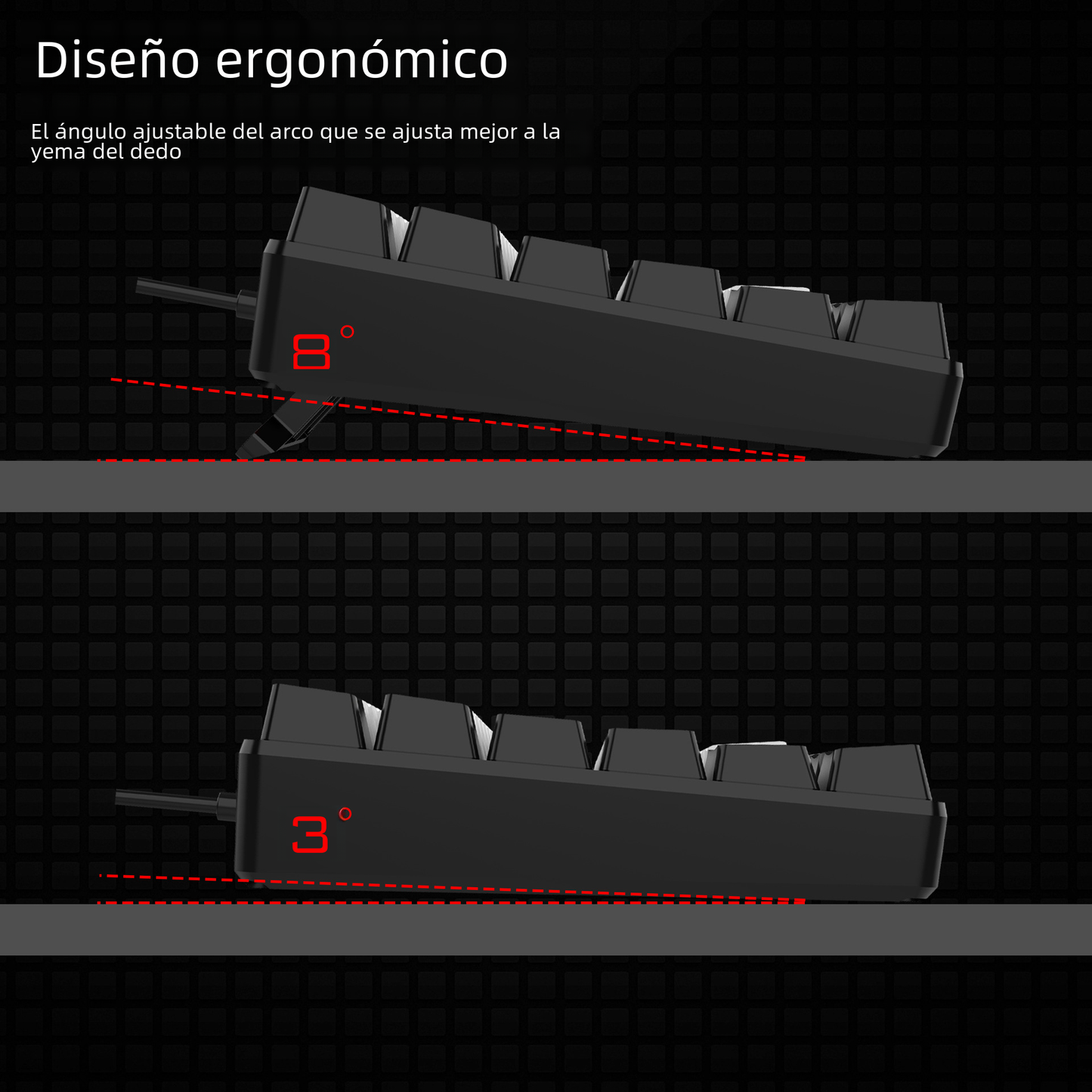 Wired RGB Gaming Keyboard - Compact 84 Keys Design