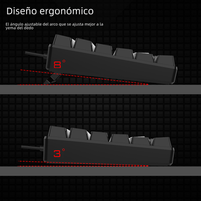 Wired RGB Gaming Keyboard - Compact 84 Keys Design