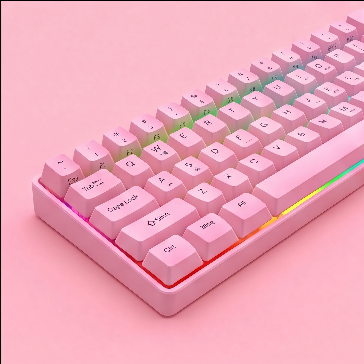 RGB 61-Key Wired Gaming Keyboard with RGB Backlight