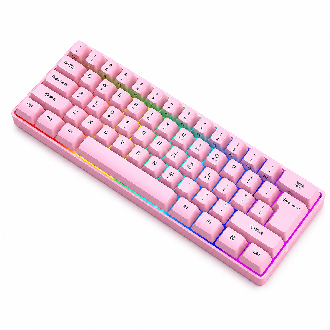RGB 61-Key Wired Gaming Keyboard with RGB Backlight