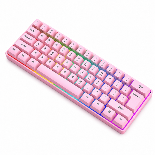 RGB 61-Key Wired Gaming Keyboard with RGB Backlight