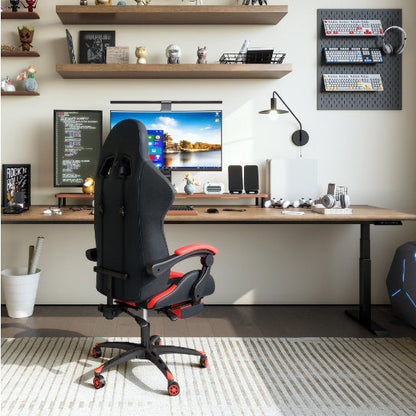 4supply Ergonomic Gaming Chair In Breathable PU Leather With High-density Foam Cushions