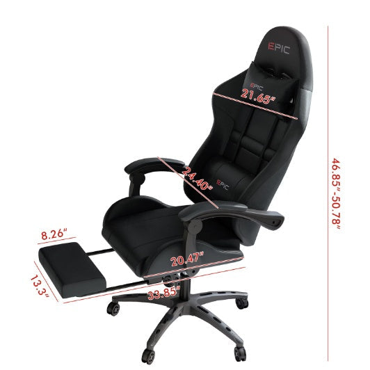 4supply Ergonomic Gaming Chair In Breathable PU Leather With High-density Foam Cushions