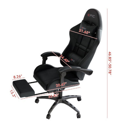 4supply Ergonomic Gaming Chair In Breathable PU Leather With High-density Foam Cushions