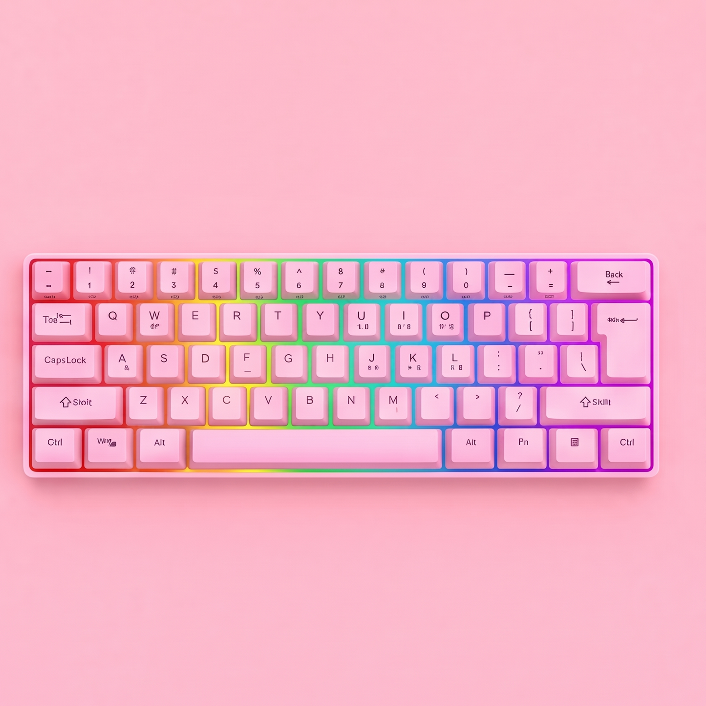 RGB 61-Key Wired Gaming Keyboard with RGB Backlight