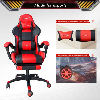 4supply Ergonomic Gaming Chair In Breathable PU Leather With High-density Foam Cushions