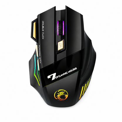 Ergonomic Rechargeable Wireless RGB Gaming Mouse